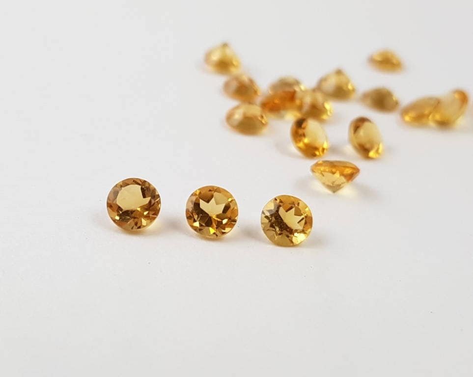 Natural Citrine Gemstone Lot 4mm 5mm – Faceted Round Loose Stones Wholesale - Image 3