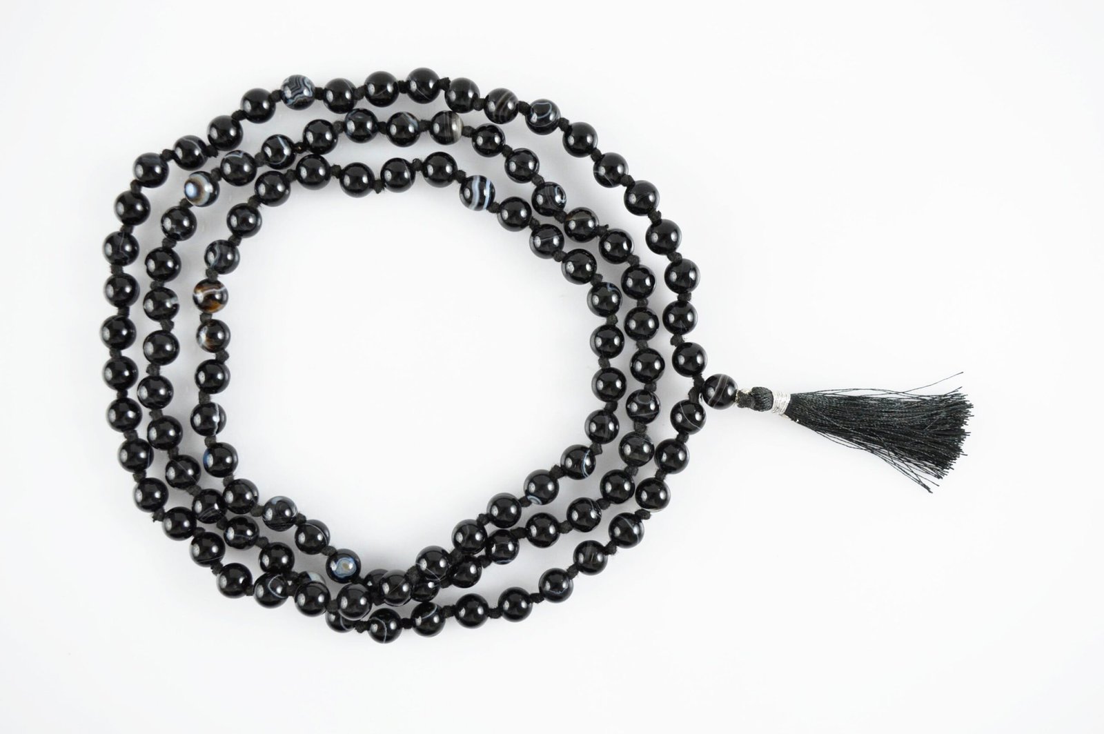 Sulemani Hakik Gemstone Mala Spiritual Necklace, Hand Knotted 108 Mala Beads, 108 Mala Beads, Tassel Necklace, Japa Mala, Meditation Mala