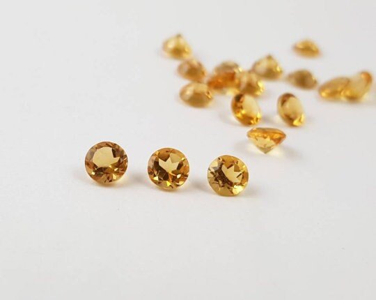 Natural Citrine Gemstone Lot 4mm 5mm – Faceted Round Loose Stones Wholesale - Image 6
