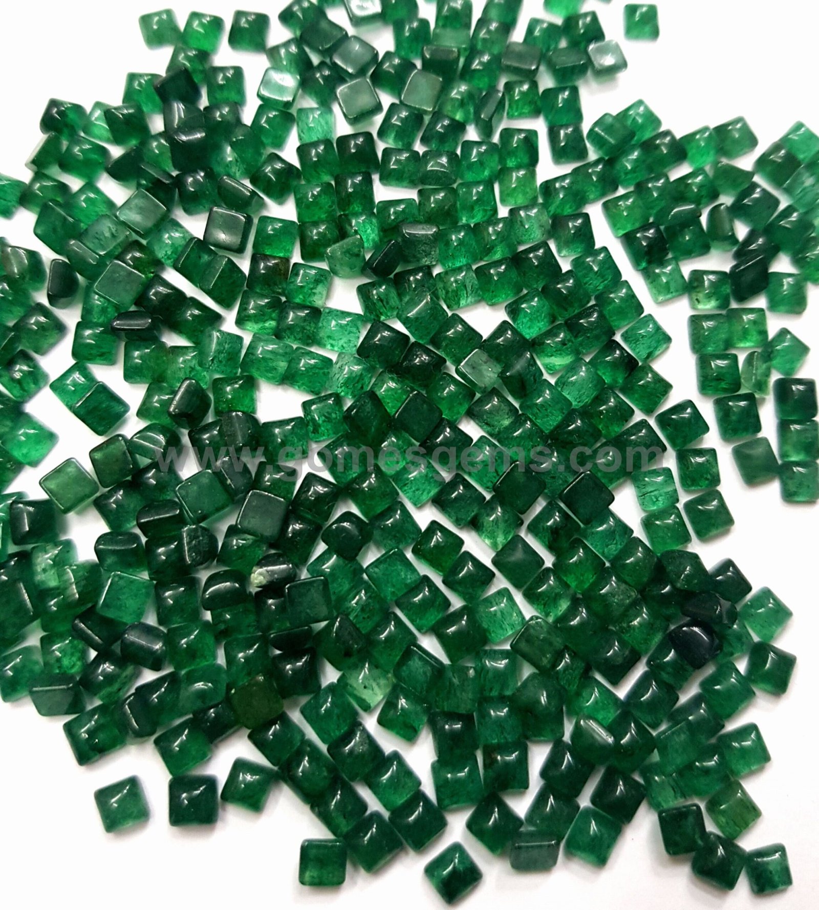 Green Aventurine Square Cabochon Lot, Calibrated Gemstones 3-12mm - Image 7