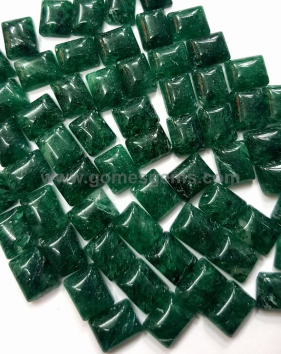 Natural Green Aventurine Octagon Cabochon, Calibrated Gemstone (3x5 To 10x14 MM)