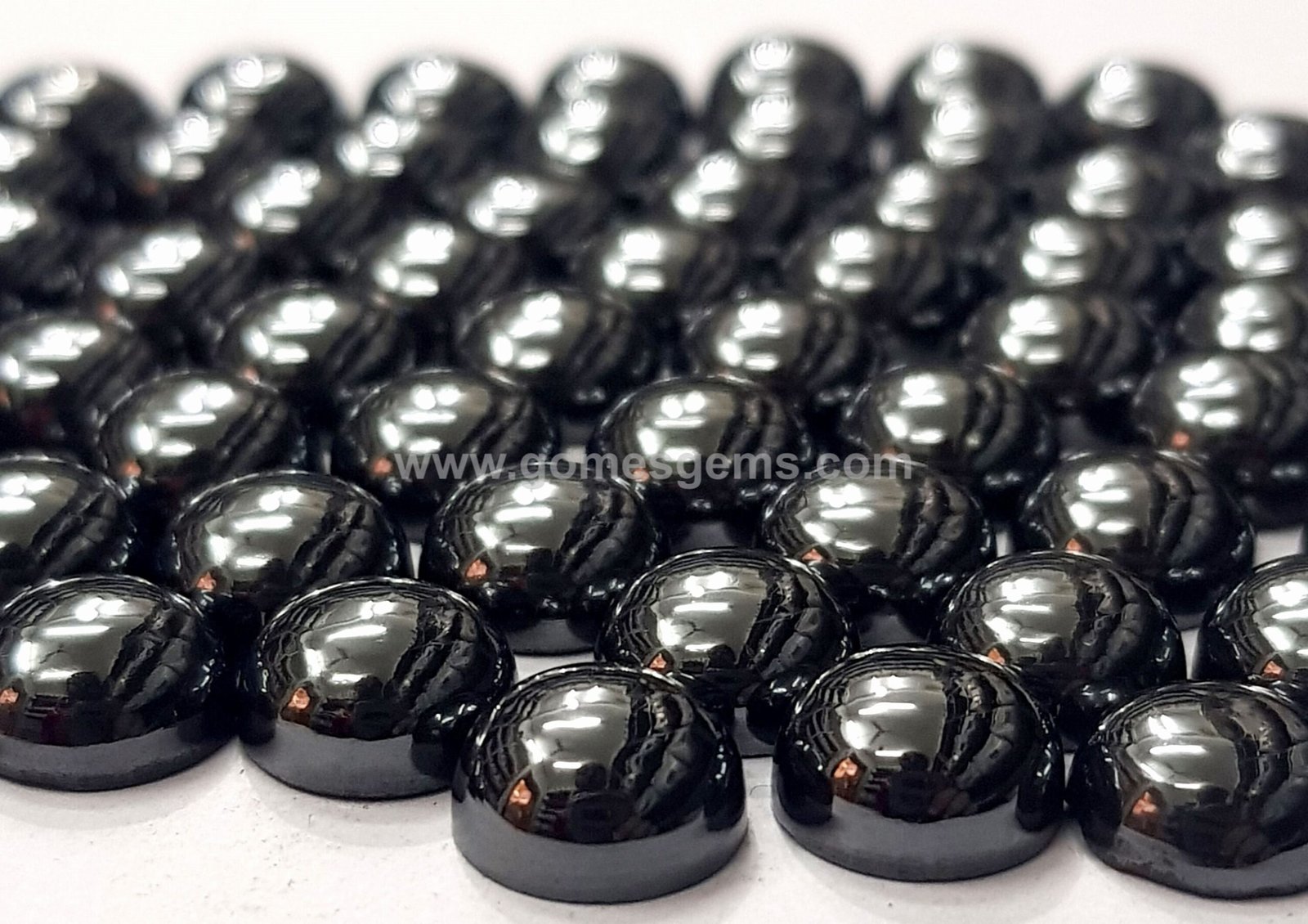 AAA Hematite Round Cabochons | Natural Black Gemstone Loose Stones (3mm–12mm) - Image 3