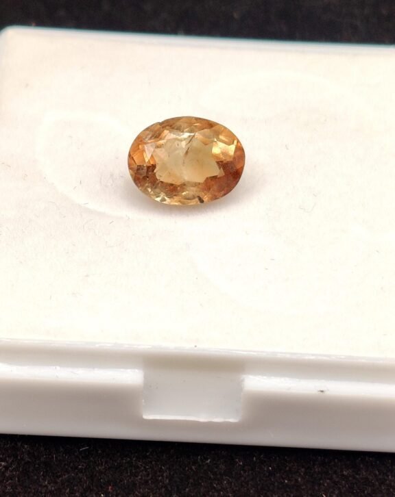 Oval Peach Imperial Topaz, Faceted Loose Gemstone (10x14 mm, 5.75 Cts)