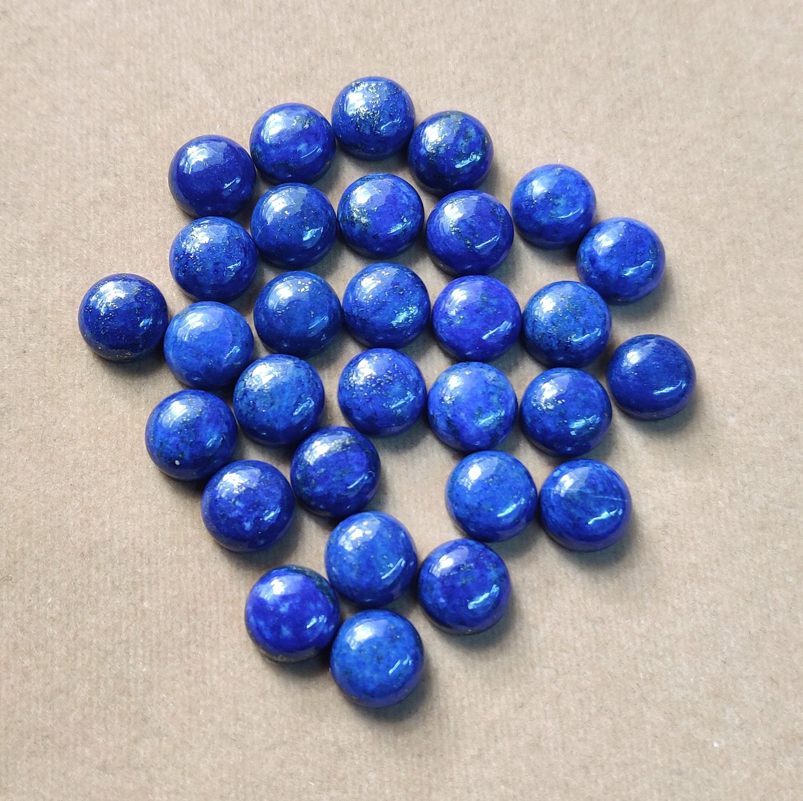 Natural Lapis Lazuli Round Cabochons | Smooth Flat Back Gemstones for Jewelry Making - Image 5