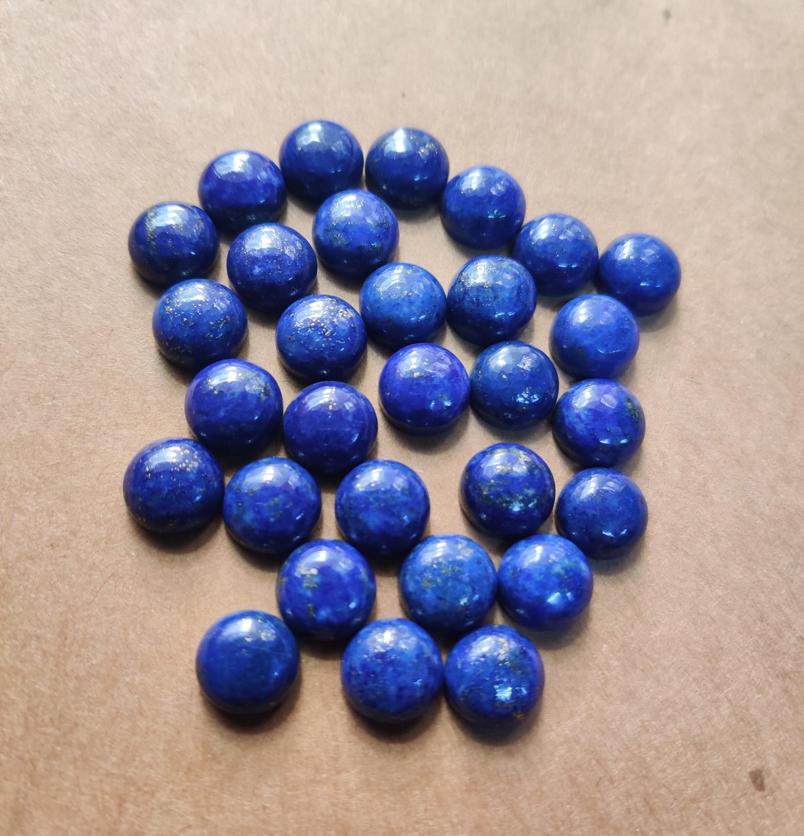 Natural Lapis Lazuli Round Cabochons | Smooth Flat Back Gemstones for Jewelry Making - Image 9