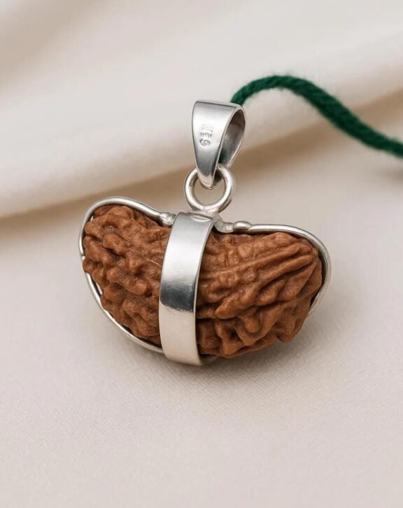 1 Mukhi Rudraksha Silver Pendant, Certified Natural Rudraksha Spiritual Jewelry